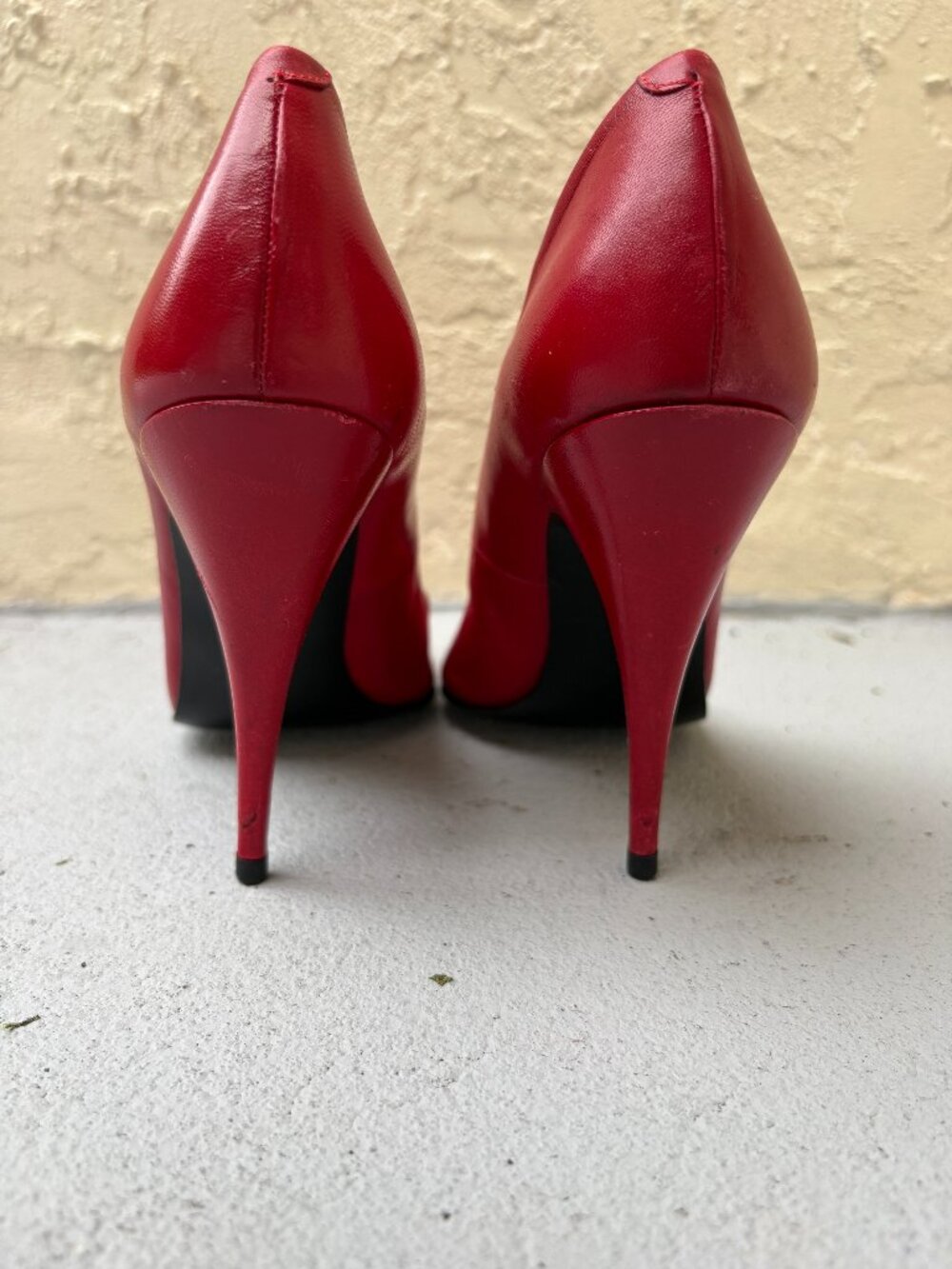 Dolcis Women's Size 9 M Red Leather Pointed Toe High Heel Pumps Stiletto - Picture 3 of 11